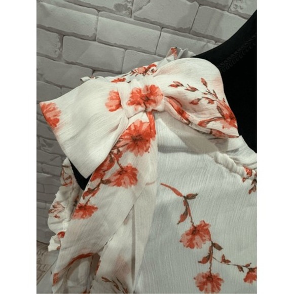 CeCe off shoulder bow blouse size xs - Picture 4 of 7